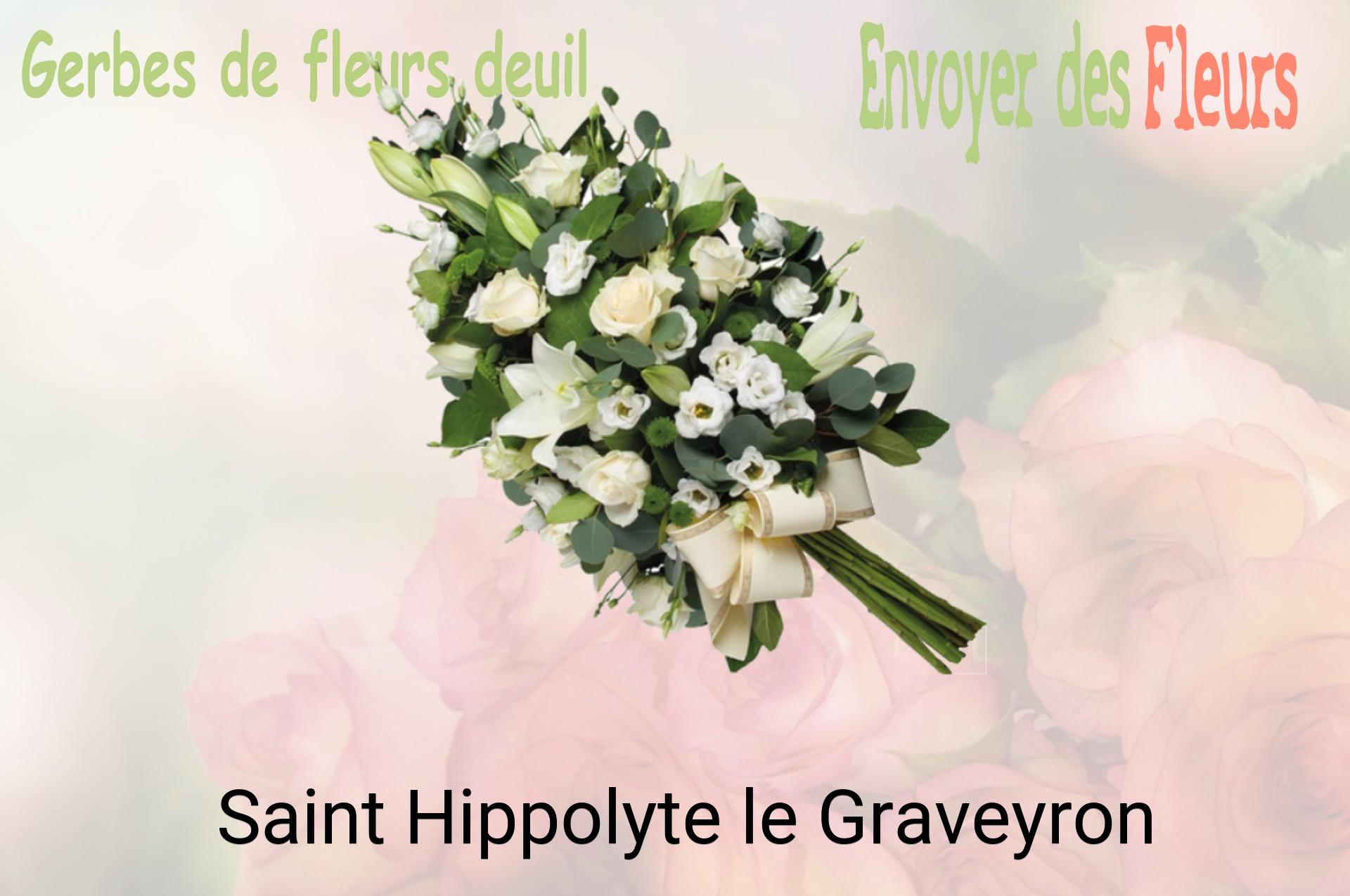 Gerbe de fleurs de deuil livrée à Saint-Hippolyte-le-Graveyron